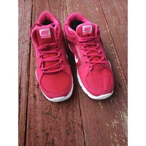 VGC! Nike Flex Trainer 4 643083-603 Womens Size 8.5 Training Shoes Pink/White